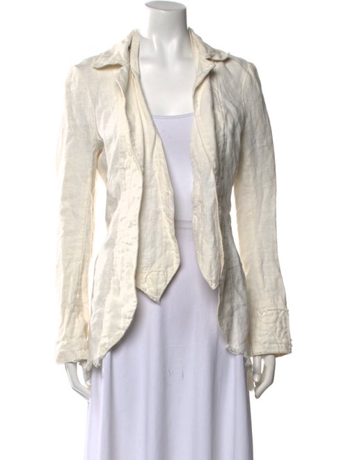 Greg Lauren Linen Open Front Blouse