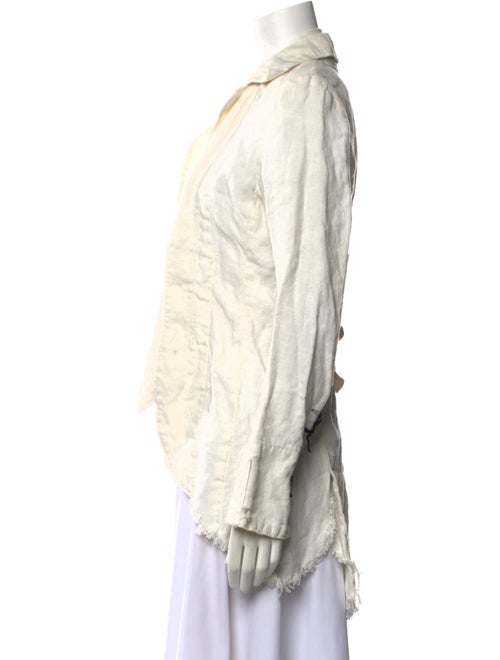 Greg Lauren Linen Open Front Blouse