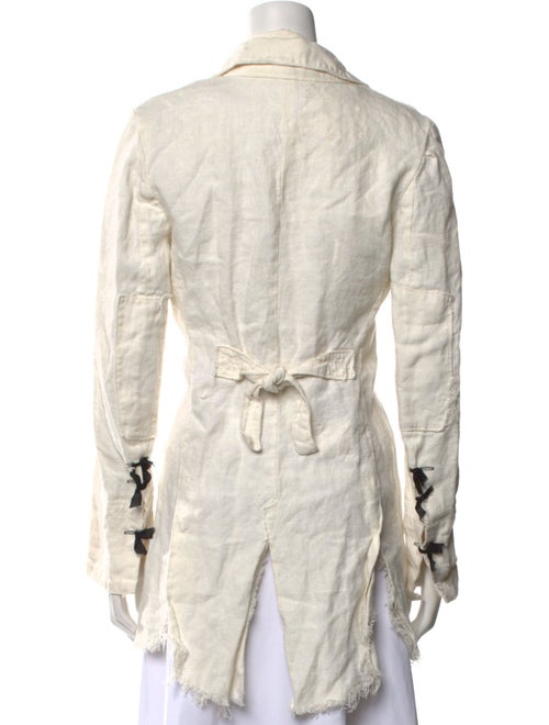 Greg Lauren Linen Open Front Blouse