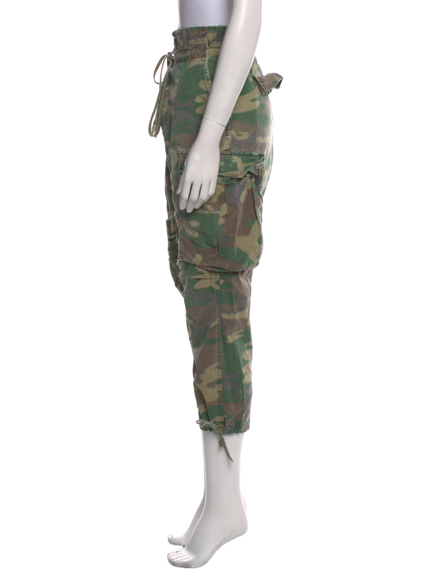 Greg Lauren Camouflage Print Straight Leg Pants