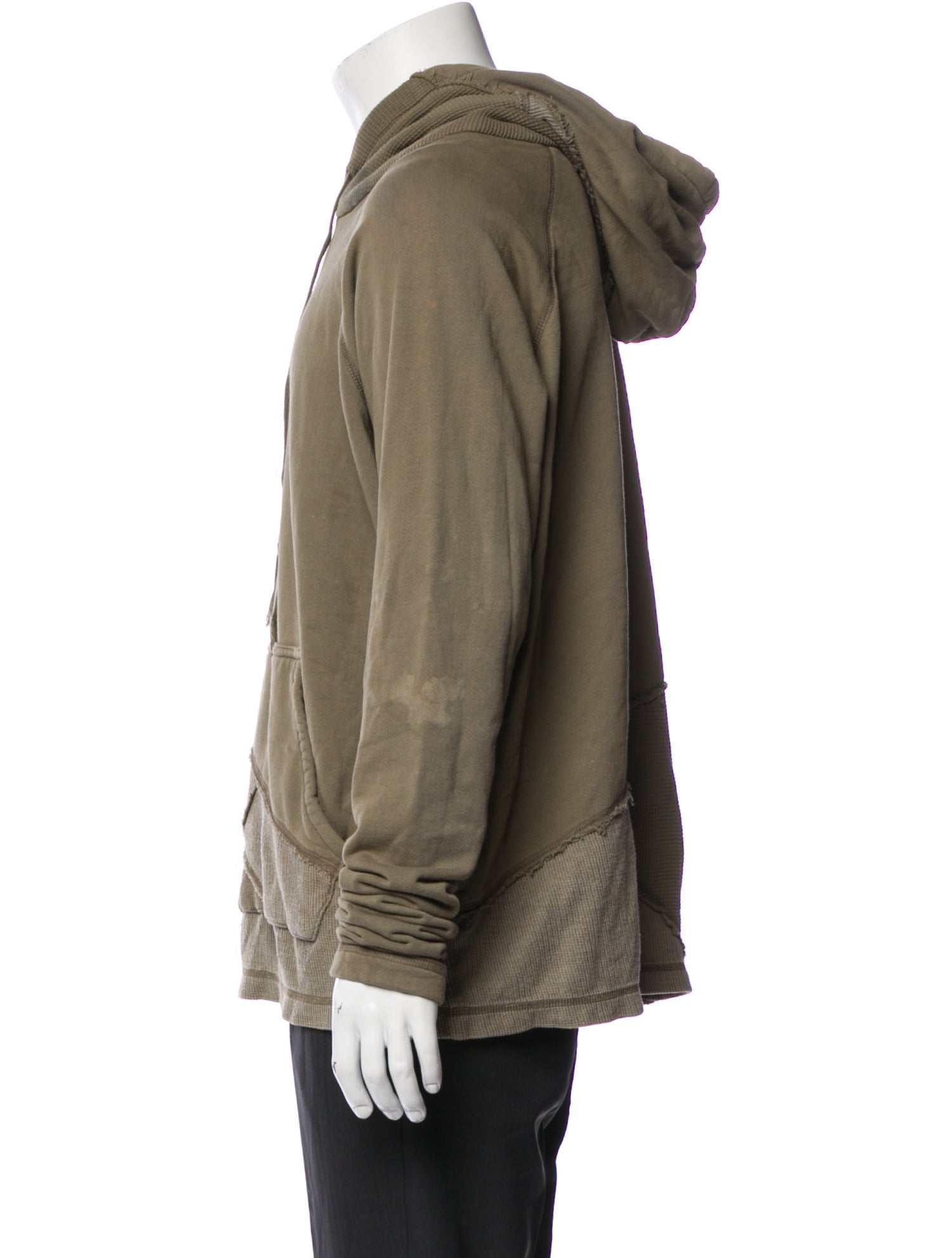 Greg Lauren Crew Neck Long Sleeve Hoodie