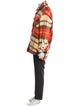 Greg Lauren Wool Plaid Print Utility Jacket