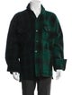 Greg Lauren Wool Plaid Print Utility Jacket