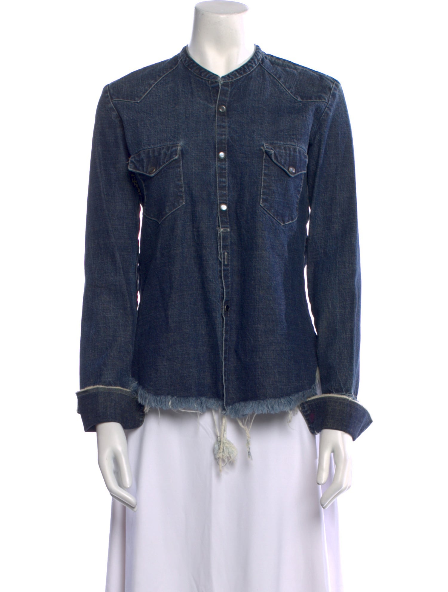 Greg Lauren Long Sleeve Button-Up Top