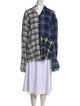 Greg Lauren Plaid Print Long Sleeve Button-Up Top