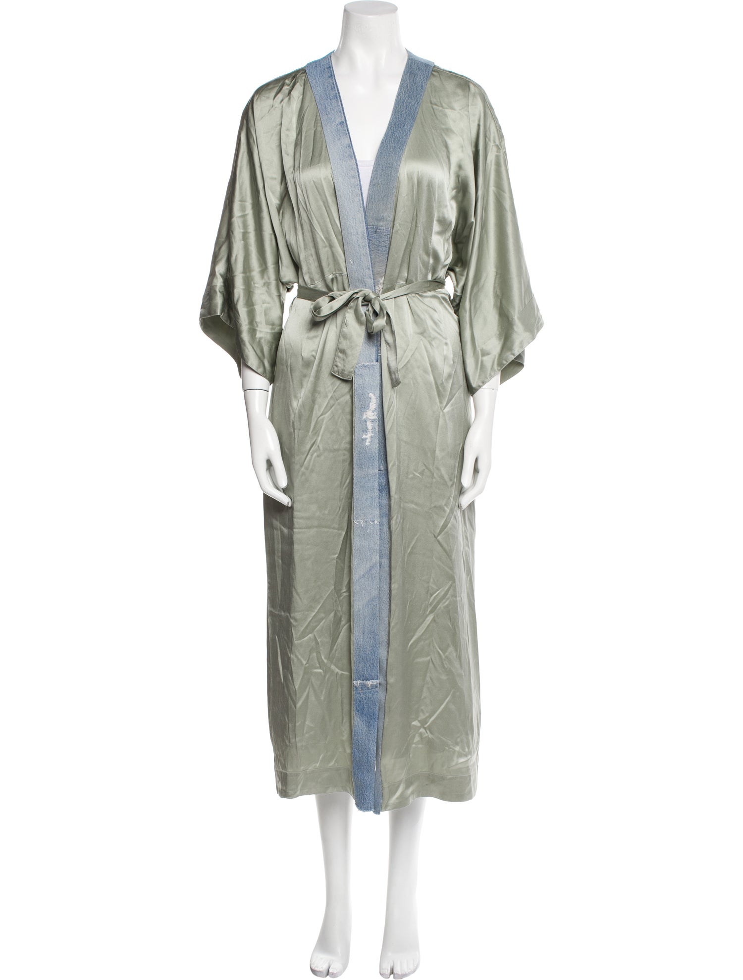 Greg Lauren Colorblock Pattern Robe