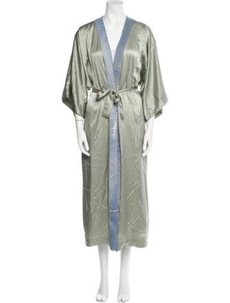 Greg Lauren Colorblock Pattern Robe