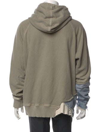 Greg Lauren Crew Neck Long Sleeve Hoodie