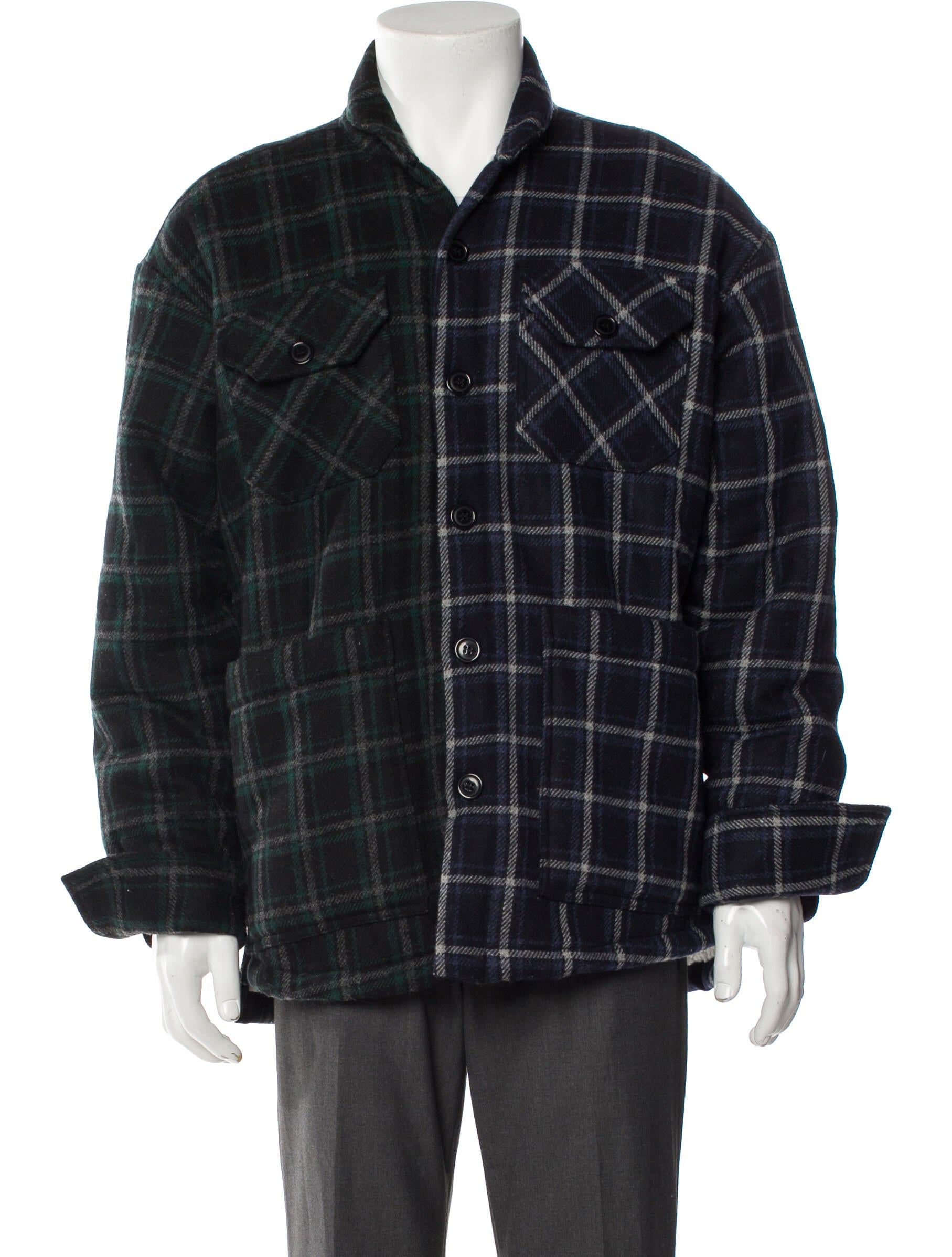 Greg Lauren Plaid Print Jacket