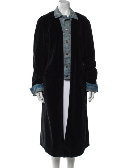 Greg Lauren 2020 Velvet Long Trucker Coat