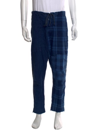 Greg Lauren Plaid Print Pants