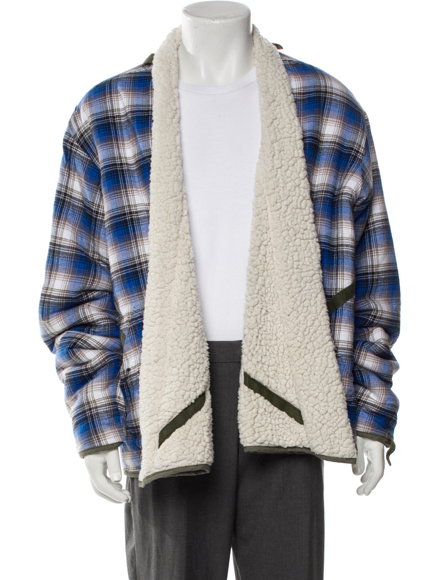 Greg Lauren Plaid Print Moto Jacket
