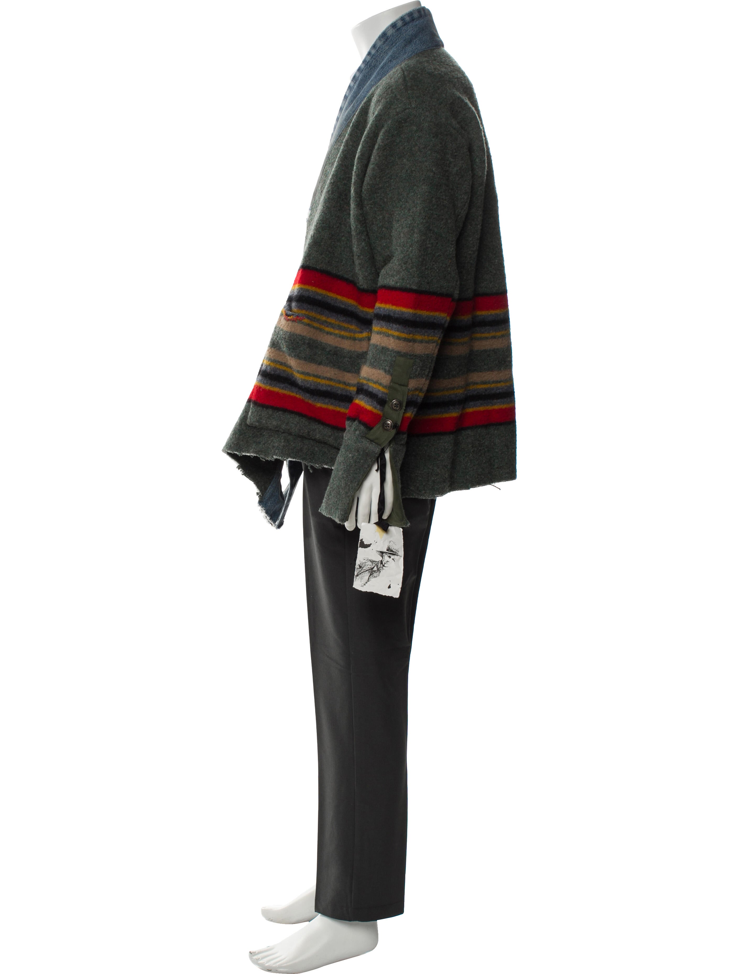 Greg Lauren Blanket Kimono Wool Cardigan w/ Tags
