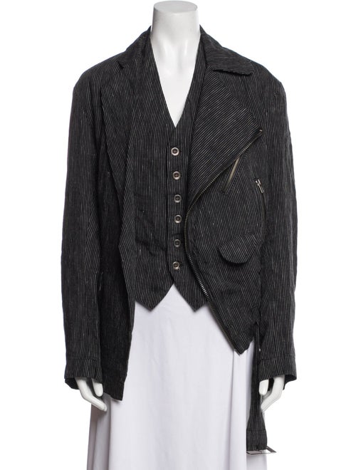 Greg Lauren Linen Striped Jacket