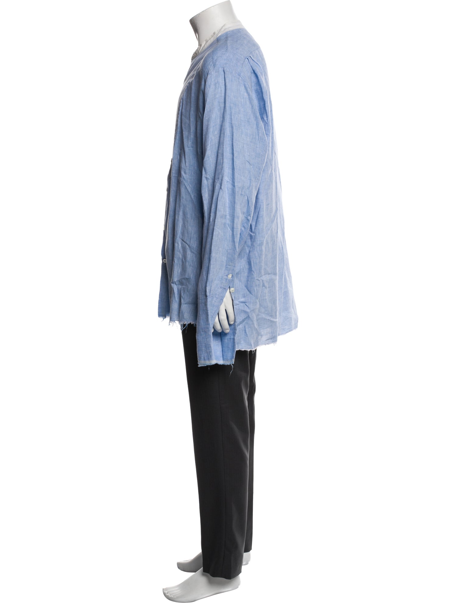 Greg Lauren Linen Striped Shirt