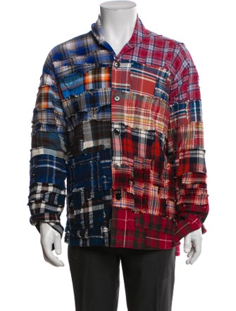 Greg Lauren Plaid Print Jacket