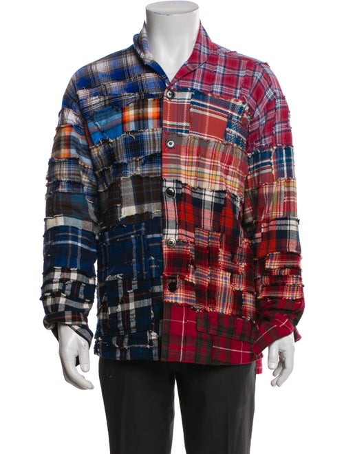Greg Lauren Plaid Print Jacket