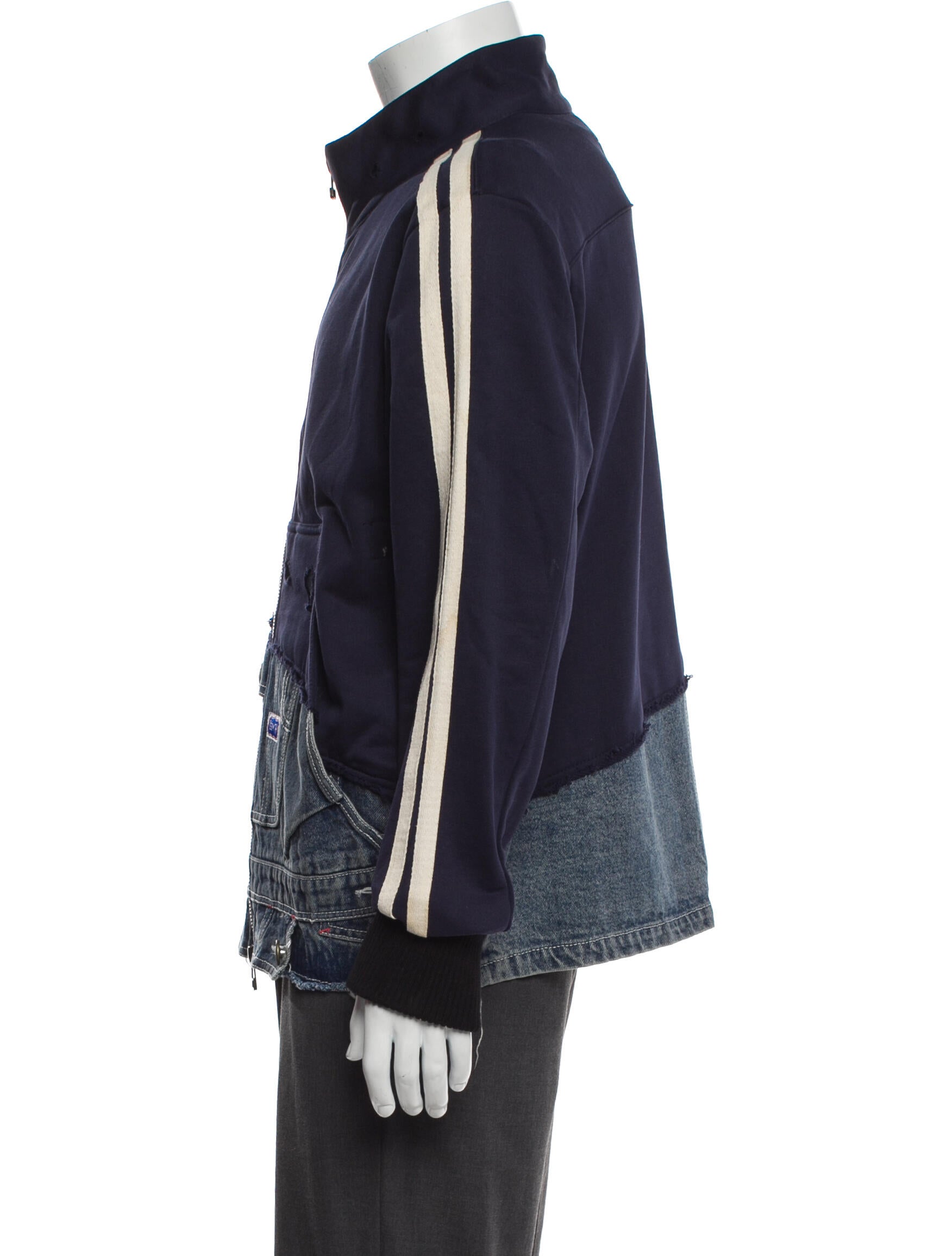 Greg Lauren Striped Windbreaker