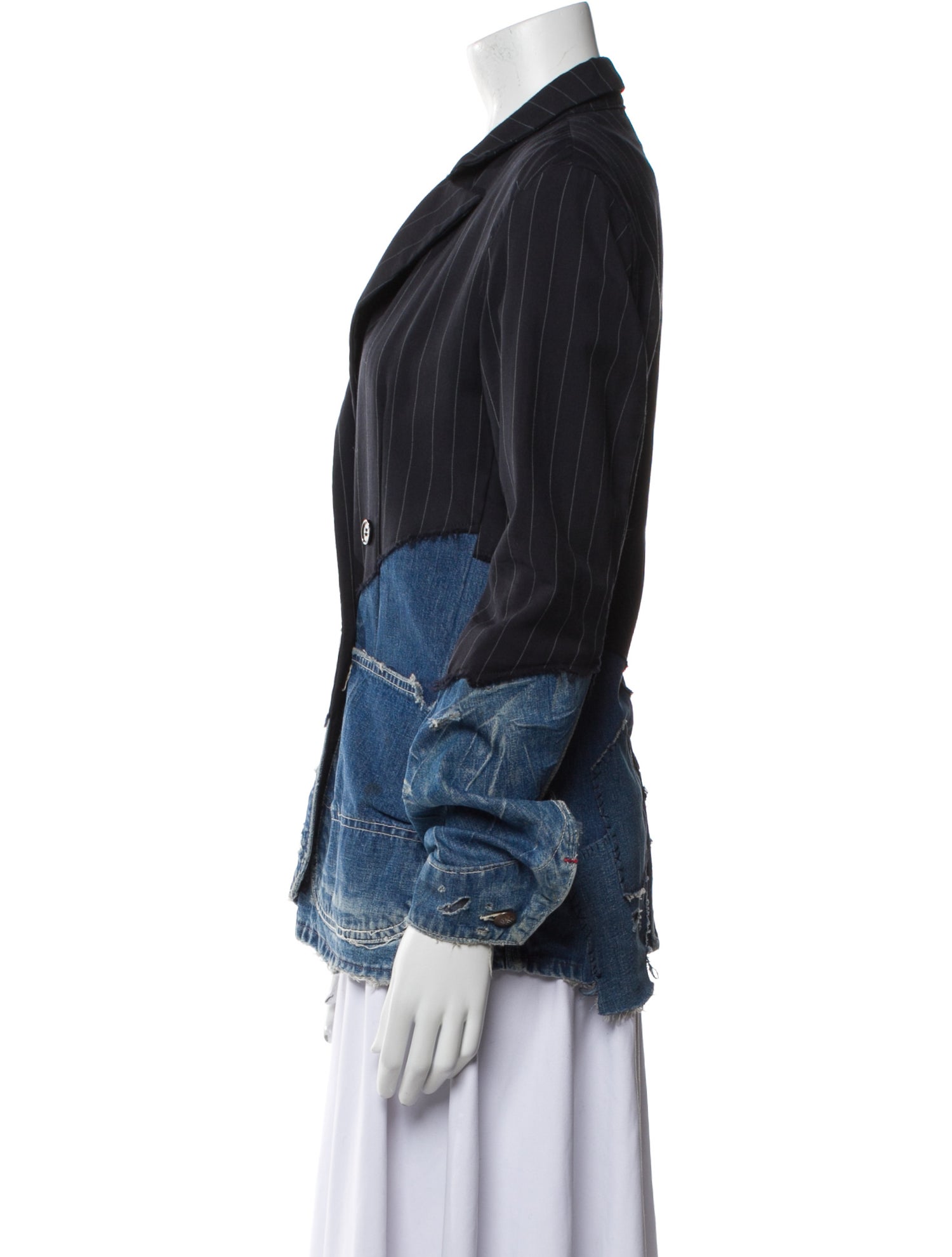 Greg Lauren Striped Denim Jacket