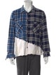 Greg Lauren Plaid Print Collar Cardigan
