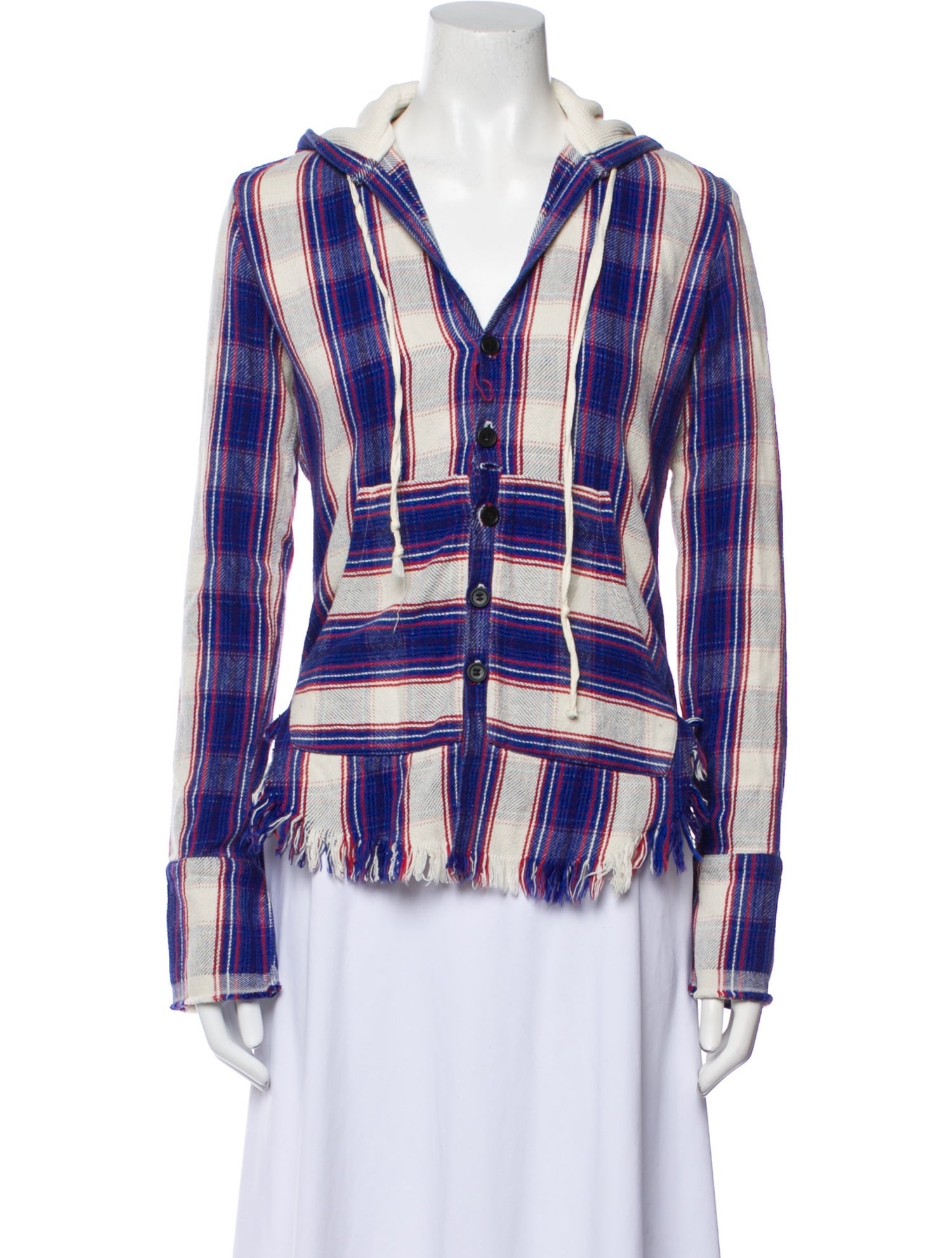 Greg Lauren Plaid Print Blazer