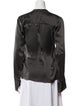 Greg Lauren Silk V-Neck Blouse