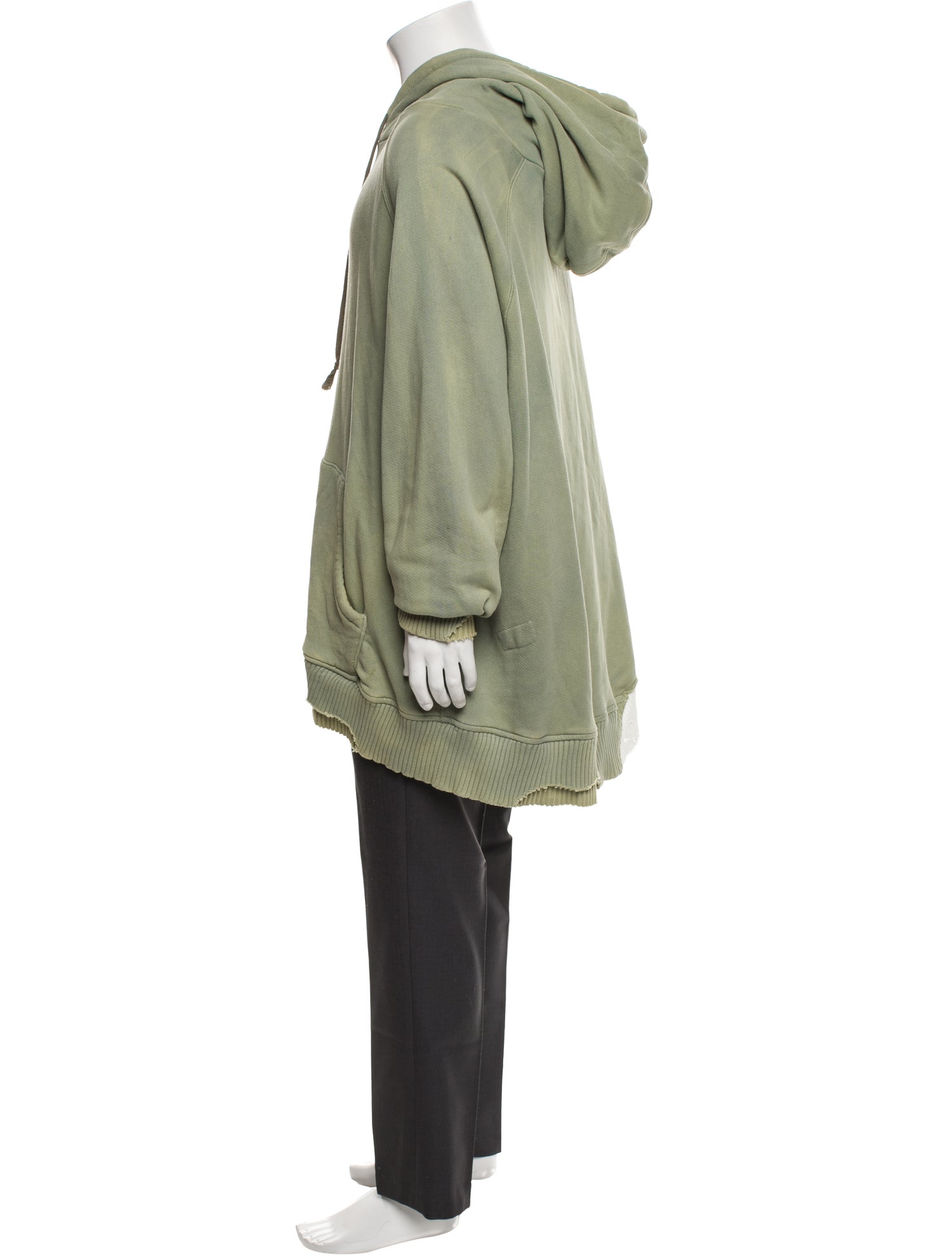 Greg Lauren Crew Neck Long Sleeve Hoodie