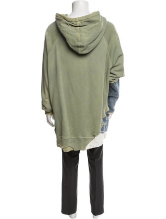 Greg Lauren Crew Neck Long Sleeve Hoodie