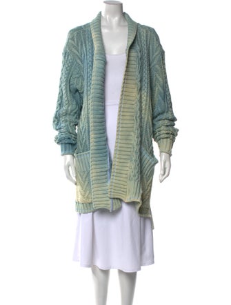 Greg Lauren Striped Open Front Sweater