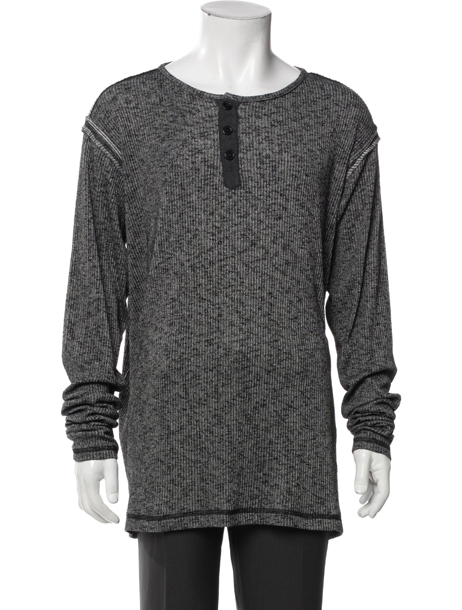 Greg Lauren Linen Scoop Neck Henley