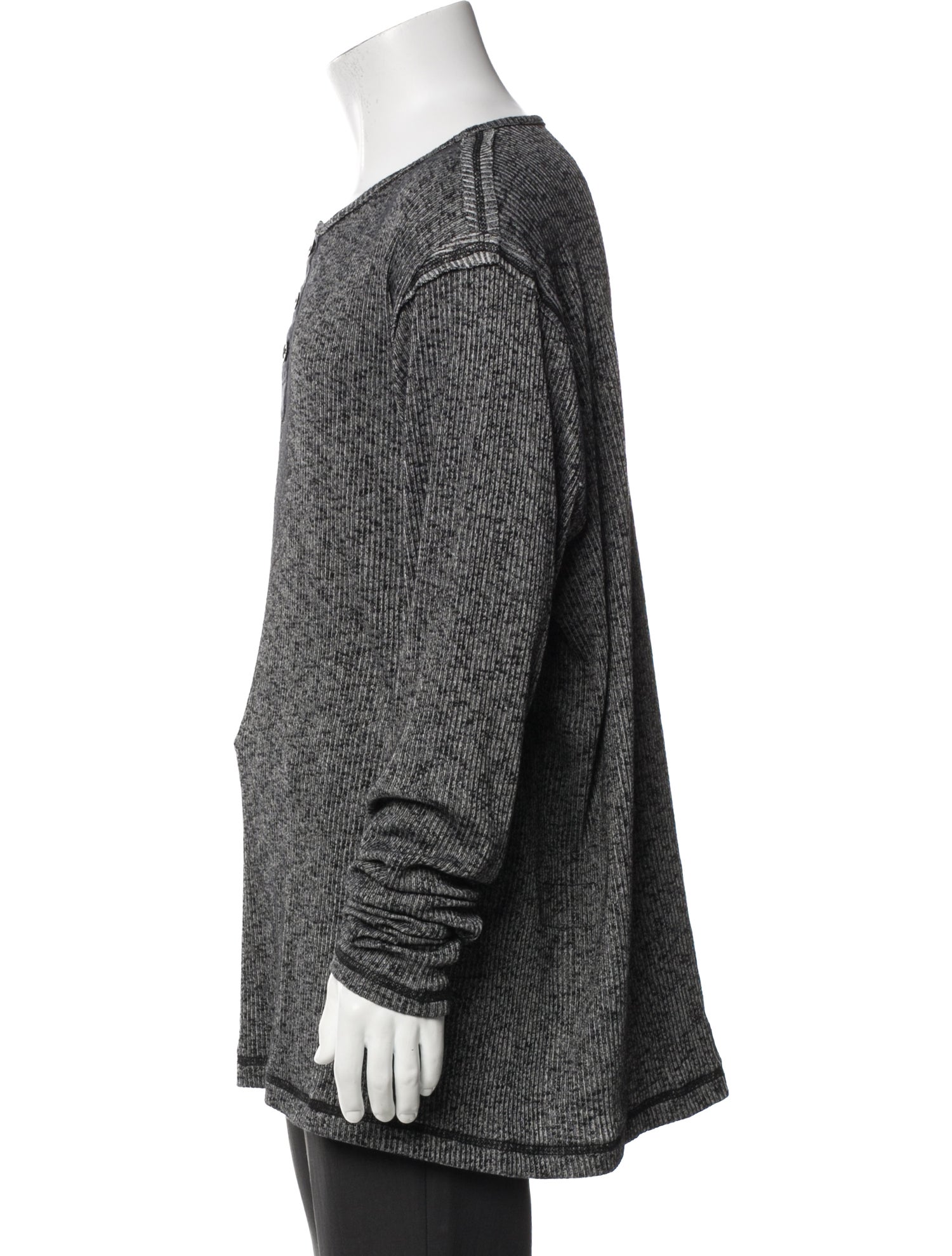 Greg Lauren Linen Scoop Neck Henley