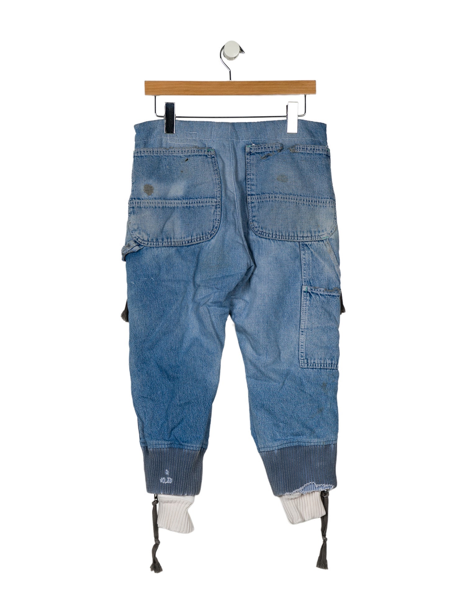 Greg Lauren High-Rise Wide Leg Jeans