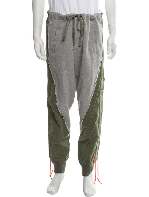Greg Lauren Colorblock Pattern Sweatpants