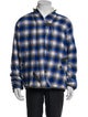Greg Lauren Hounds Reversible GU Plaid Print Trucker Jacket