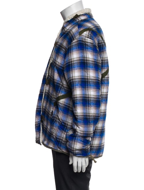 Greg Lauren Hounds Reversible GU Plaid Print Trucker Jacket