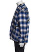 Greg Lauren Hounds Reversible GU Plaid Print Trucker Jacket