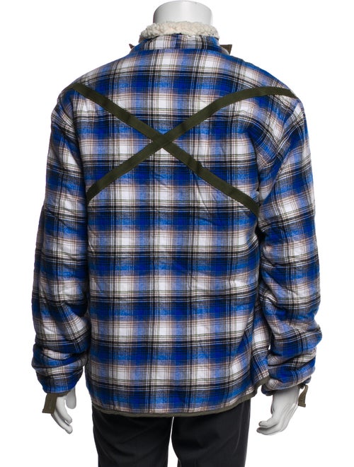 Greg Lauren Hounds Reversible GU Plaid Print Trucker Jacket