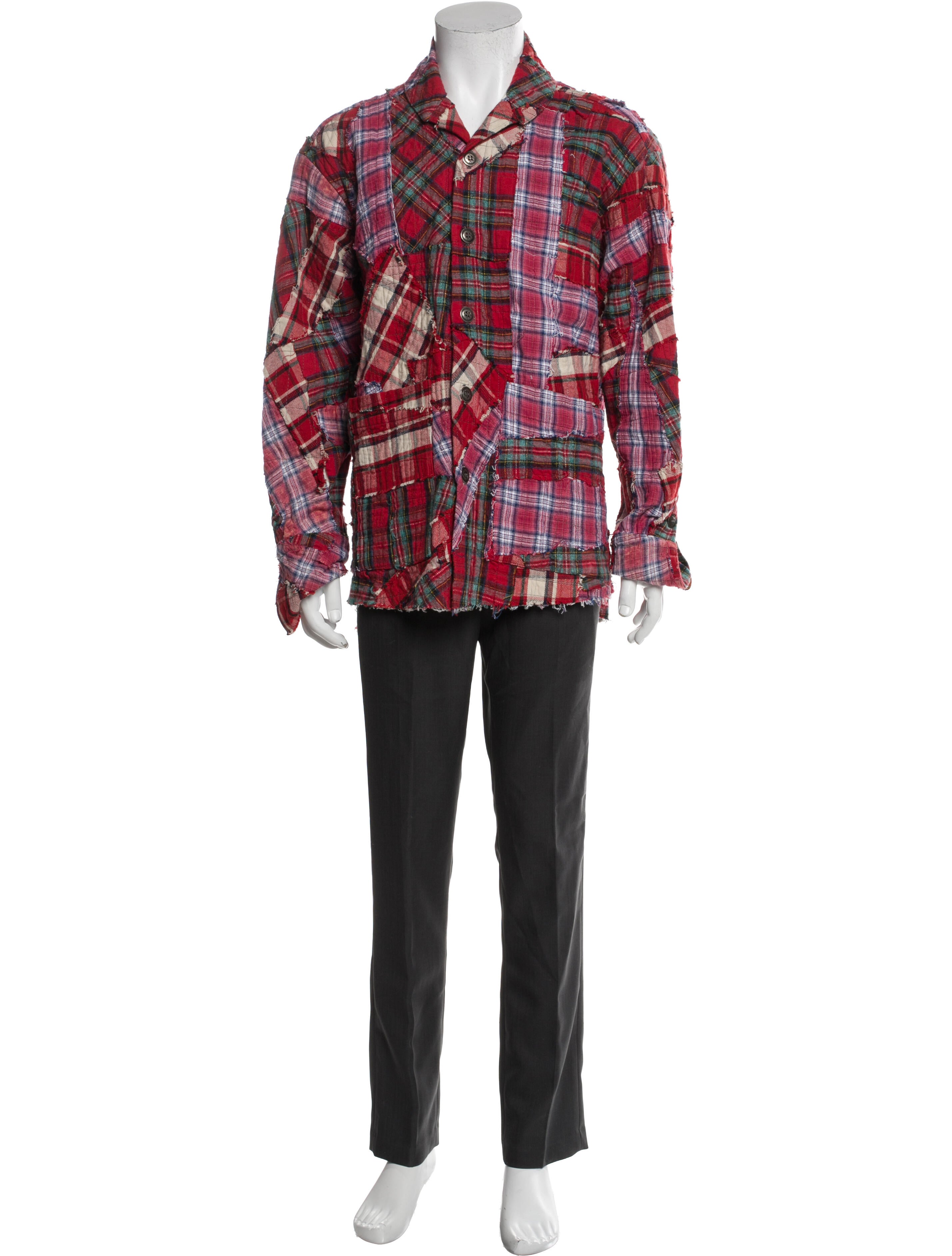 Greg Lauren Plaid Print Jacket