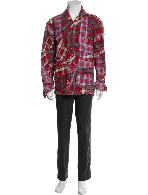 Greg Lauren Plaid Print Jacket