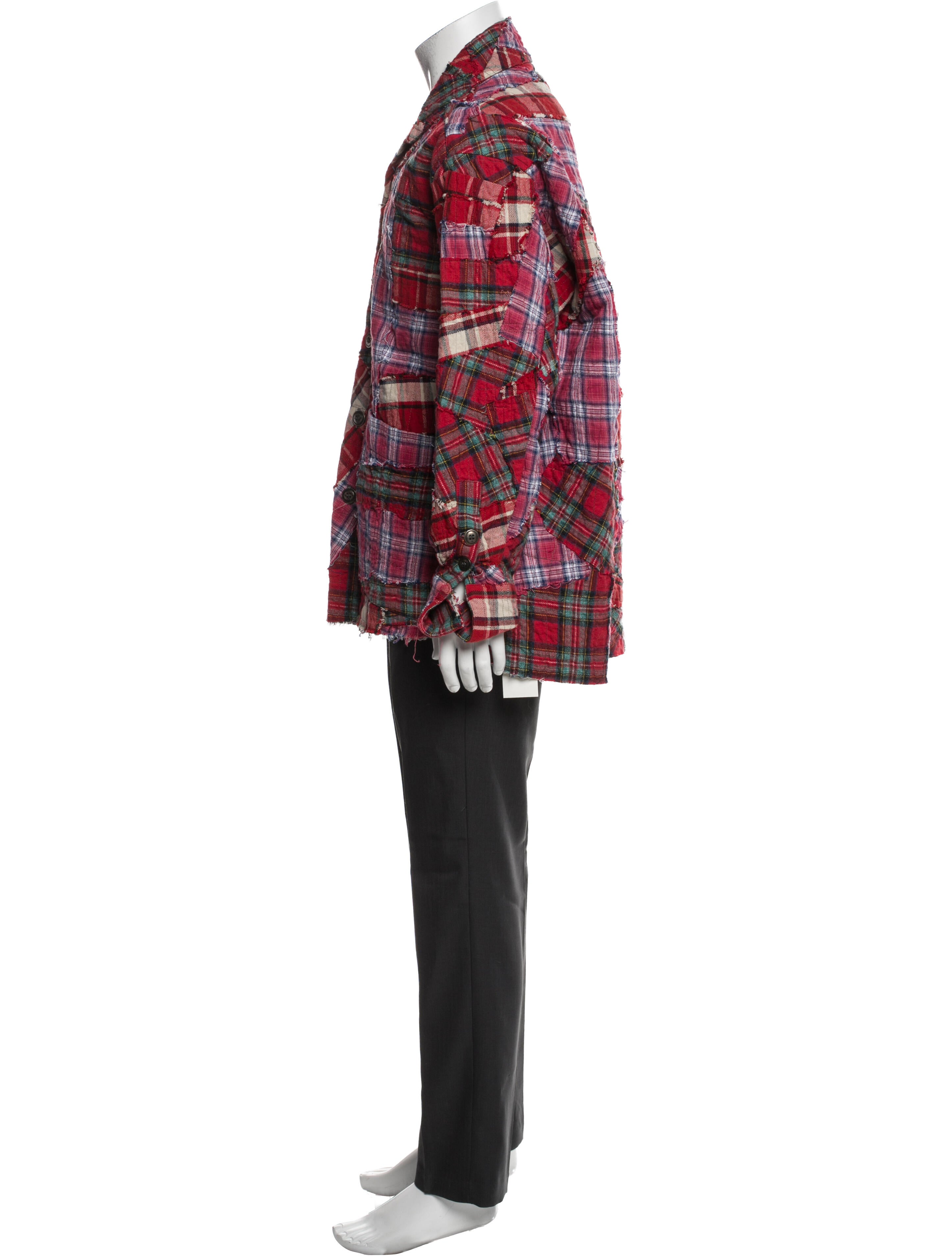 Greg Lauren Plaid Print Jacket