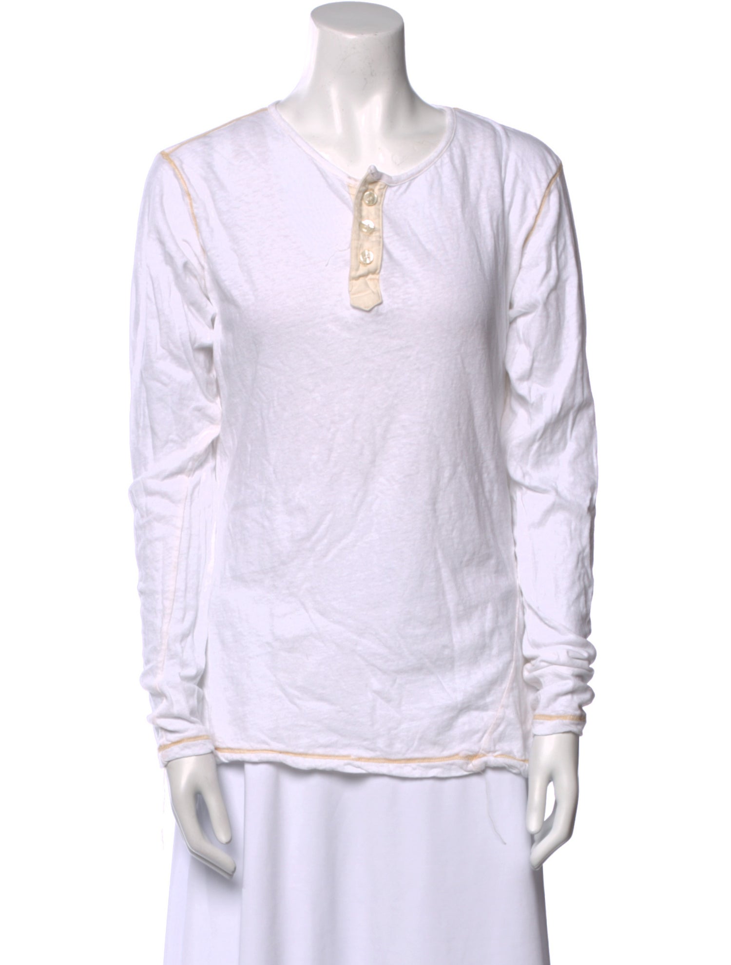 Greg Lauren V-Neck Long Sleeve Tunic