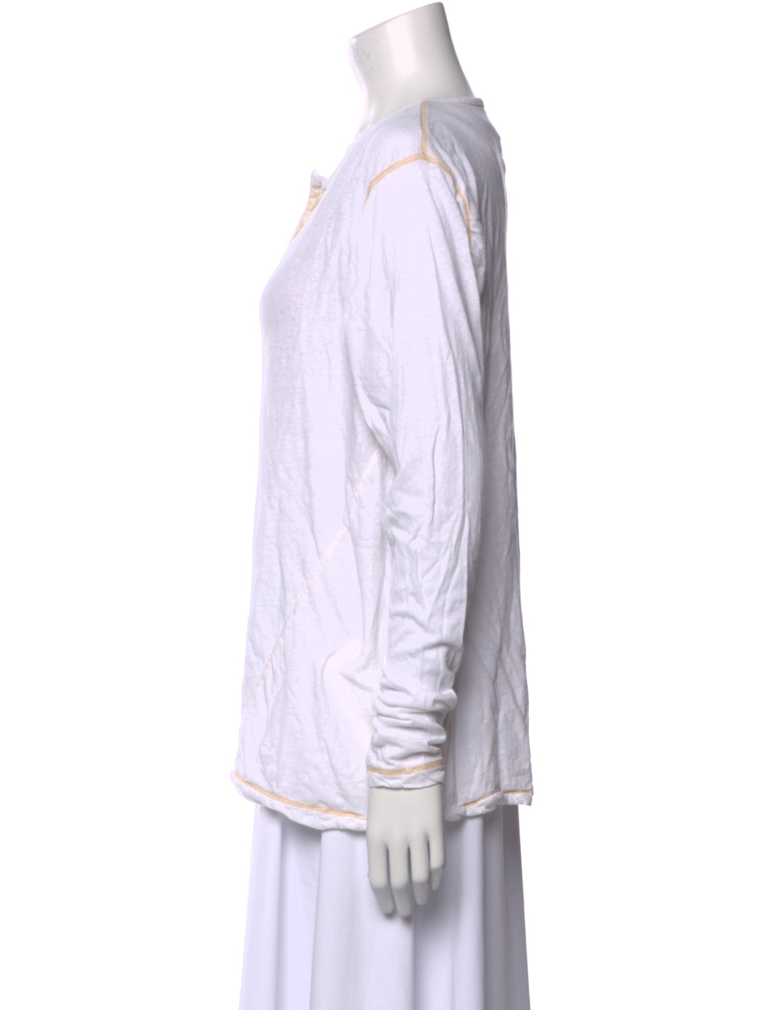Greg Lauren V-Neck Long Sleeve Tunic