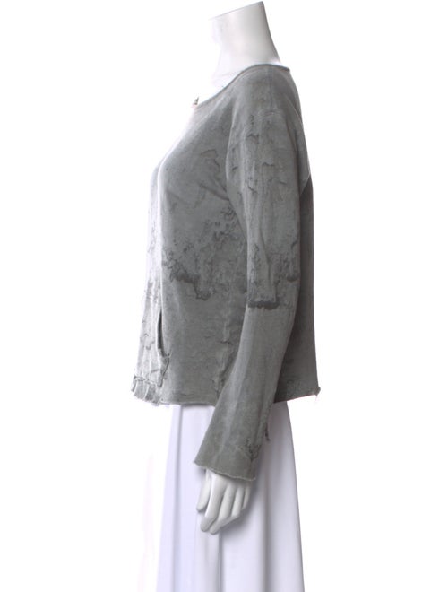 Greg Lauren Printed Bateau Neckline Sweatshirt