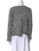 Greg Lauren Printed Bateau Neckline Sweatshirt