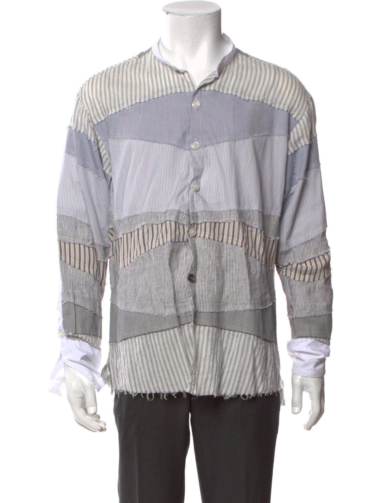 Greg Lauren mixed-stripe classic studio Printed Shirt