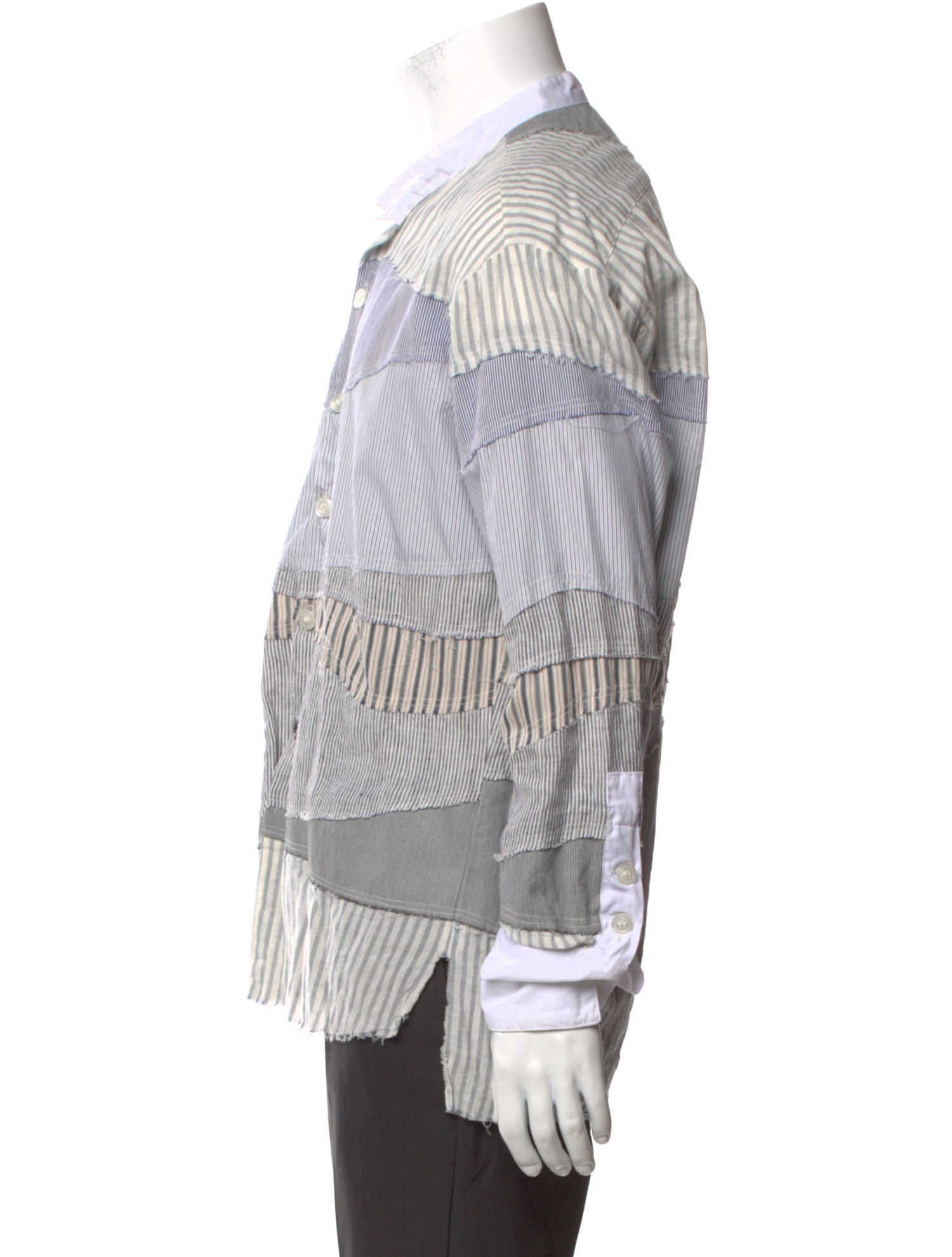 Greg Lauren mixed-stripe classic studio Printed Shirt