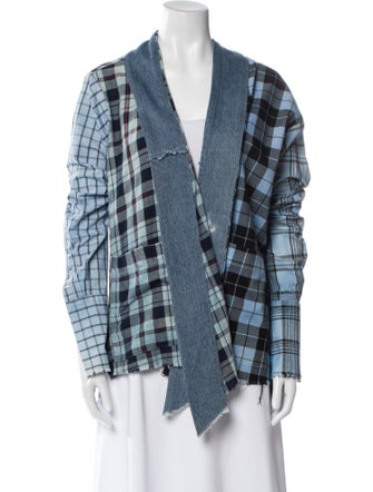 Greg Lauren Plaid Print Jacket