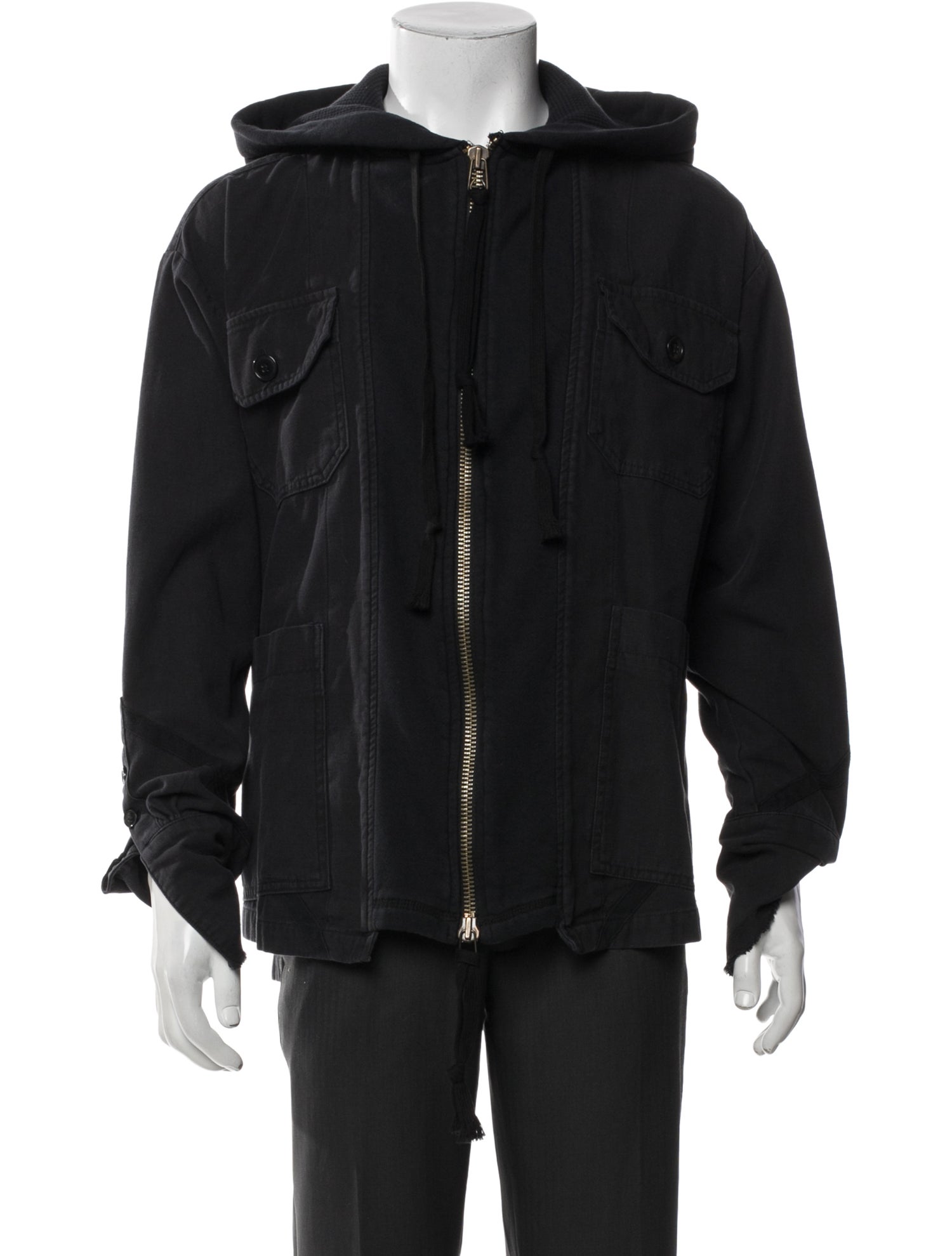 Greg Lauren Crew Neck Long Sleeve Hoodie