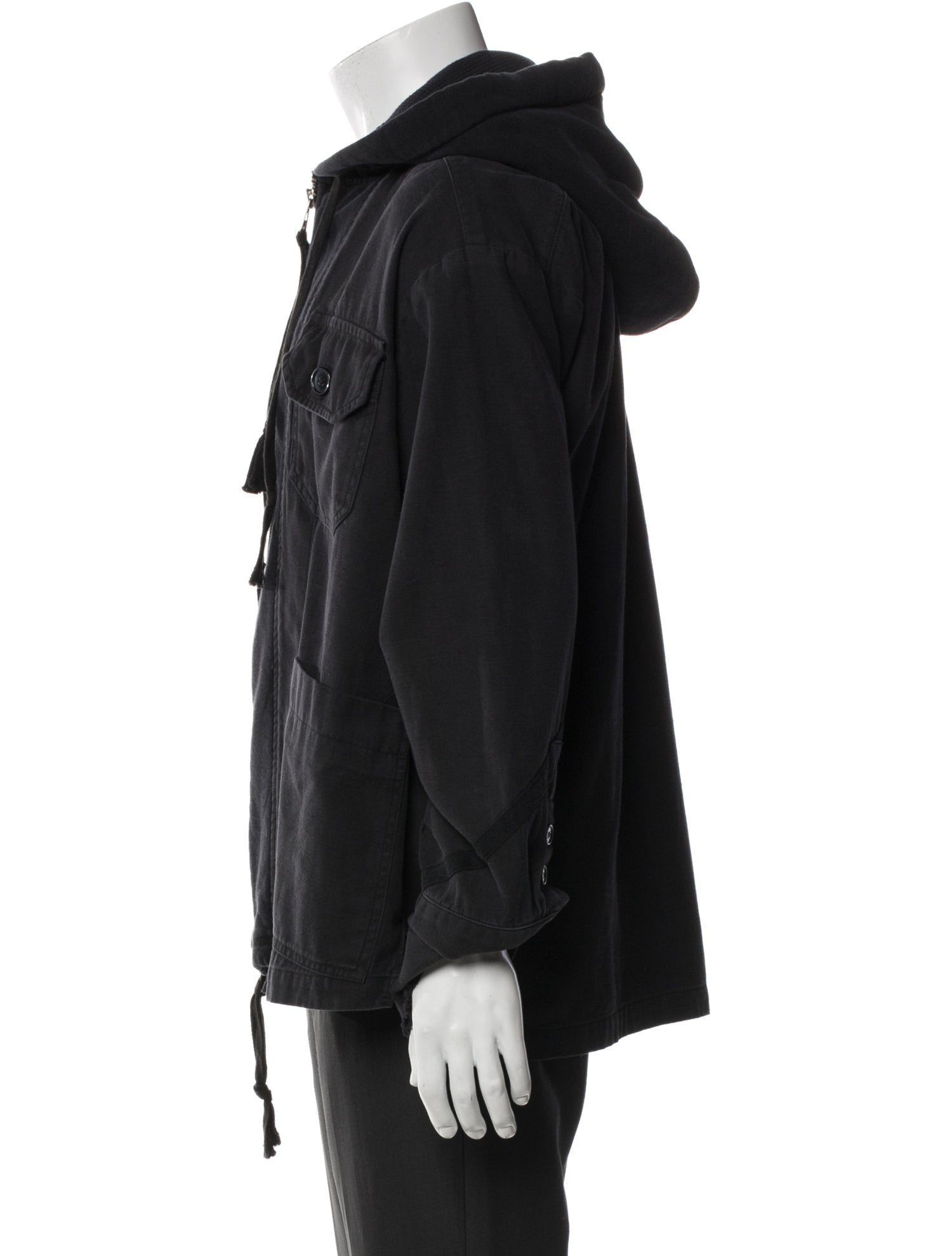 Greg Lauren Crew Neck Long Sleeve Hoodie