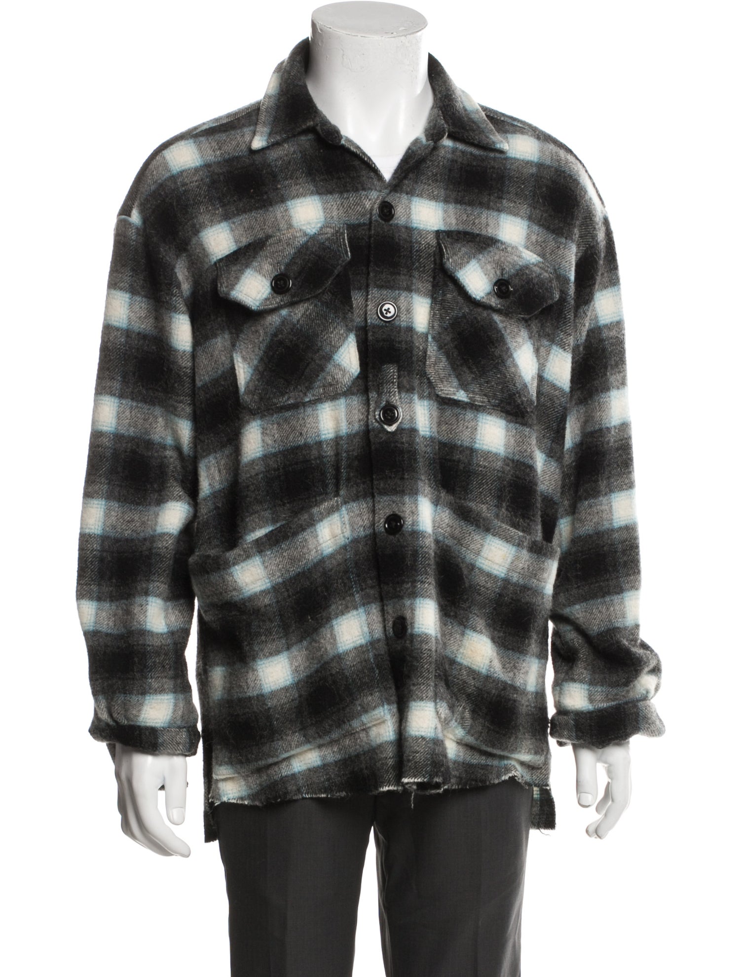 Greg Lauren Plaid Print Jacket